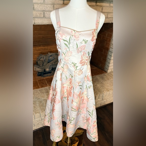 Gianni Bini Dresses & Skirts - Gianni Bini Romantic Floral Jacquard Midi Dress NWT Size 10 Fancy
